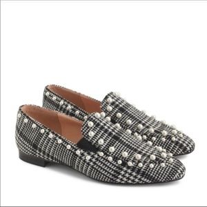 NEW J Crew Janie Plaid & Pearl Loafers size 7